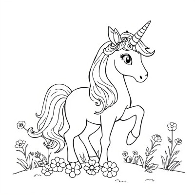 Fisa colorat unicorn