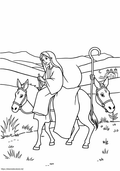 Mary și Joseph călătoresc la Betleem