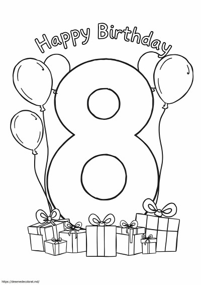 Felicitare de aniversare a 8-a