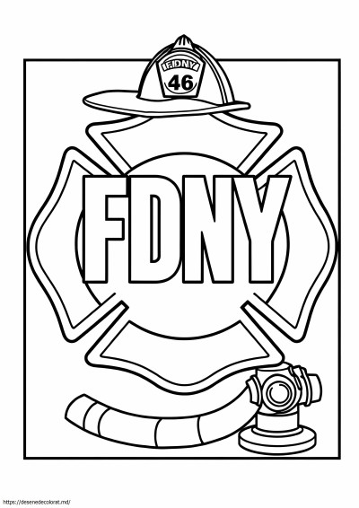 Pagina color logo-ul 911 fdny