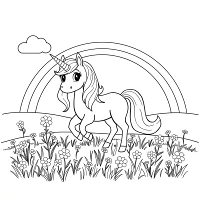 Plansa colorat unicorn