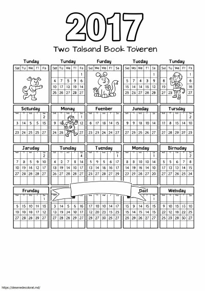 Calendarul 2017