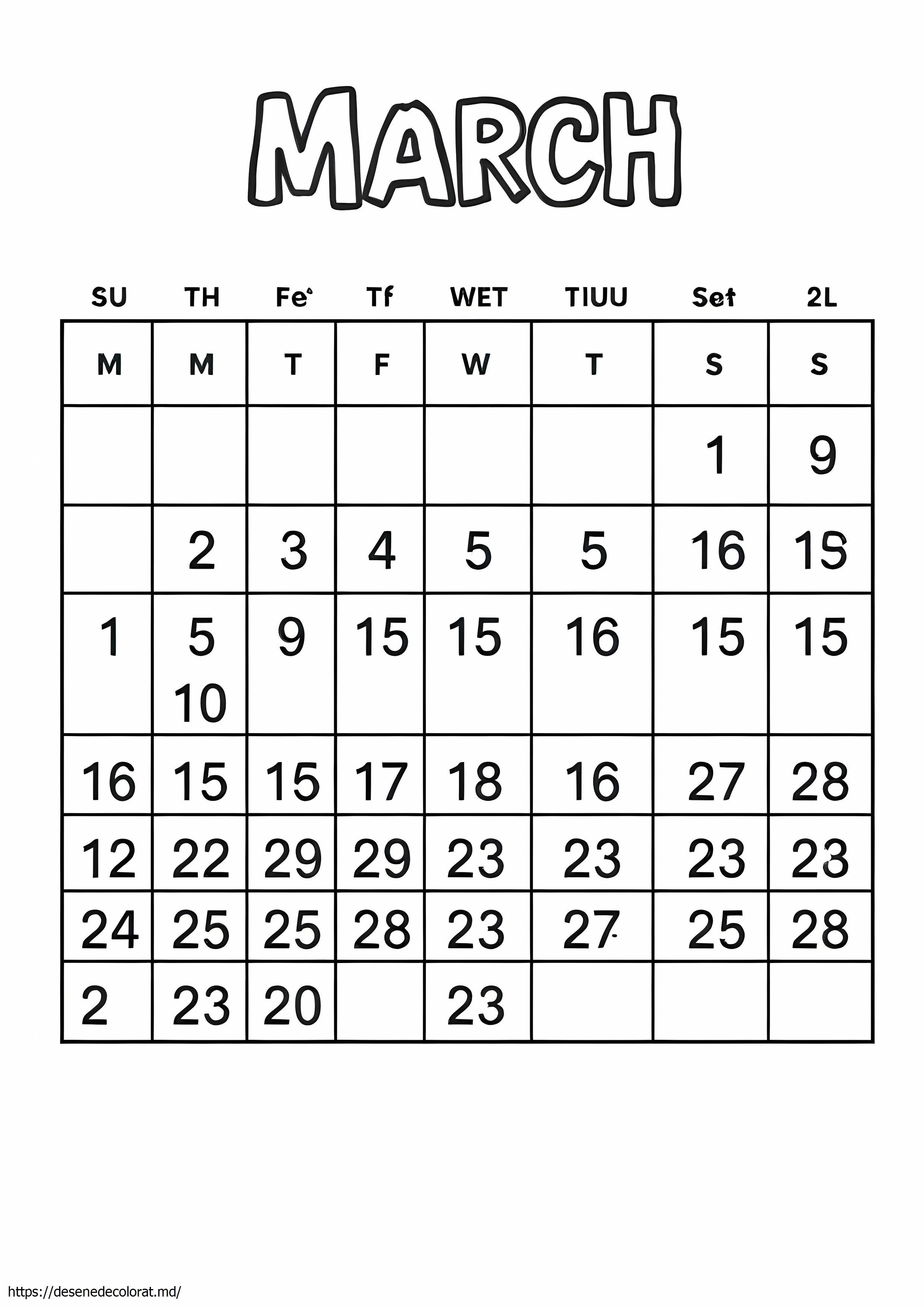 Calendarul martie 2019
