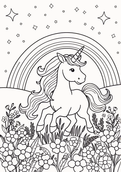 Poze unicorn de colorat