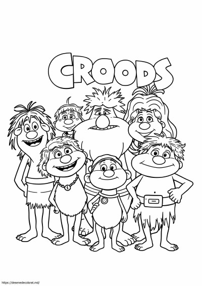 Imagini de colorat pentru a imprima croods
