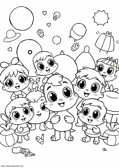 Personaje drăguțe de desene animate