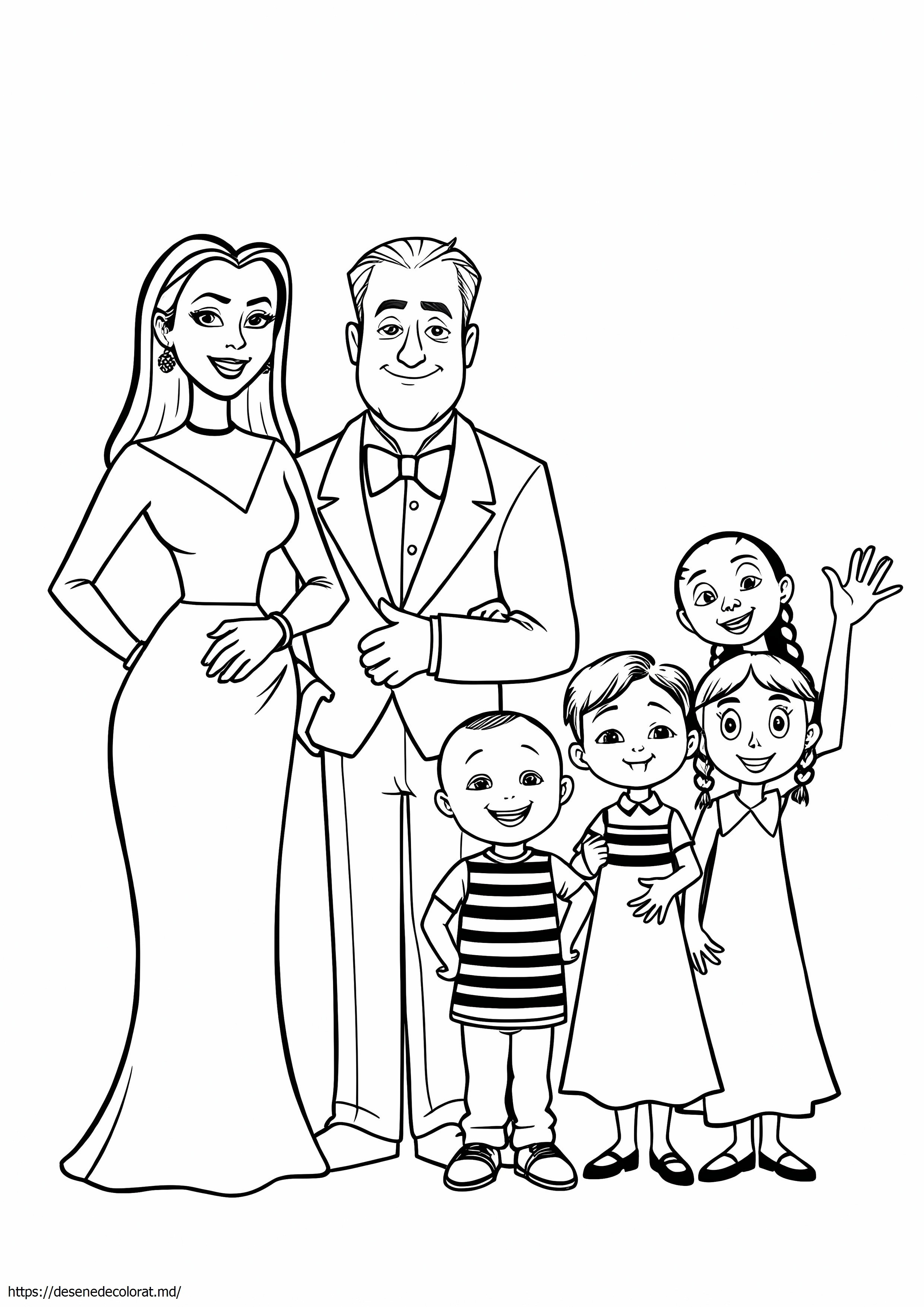 Desen familia addams