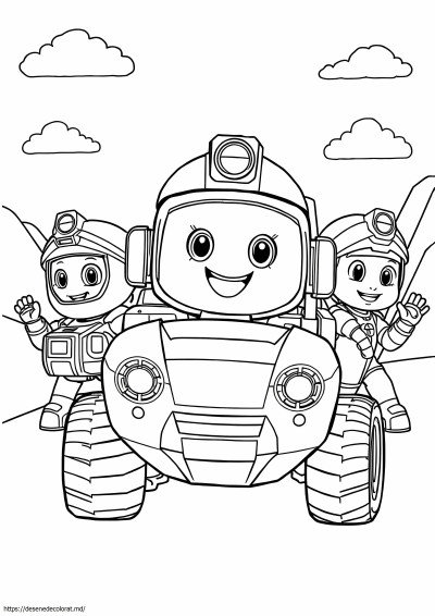 Desen echipa de salvare robocar poli
