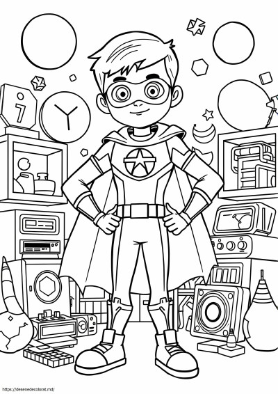 Desene de colorat henry danger
