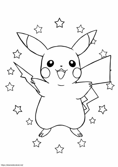 Pikachu drăguț pokemon