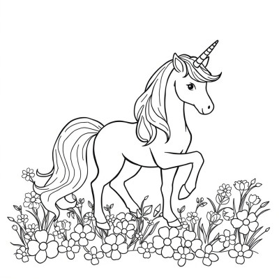 Desen de colorat unicorn