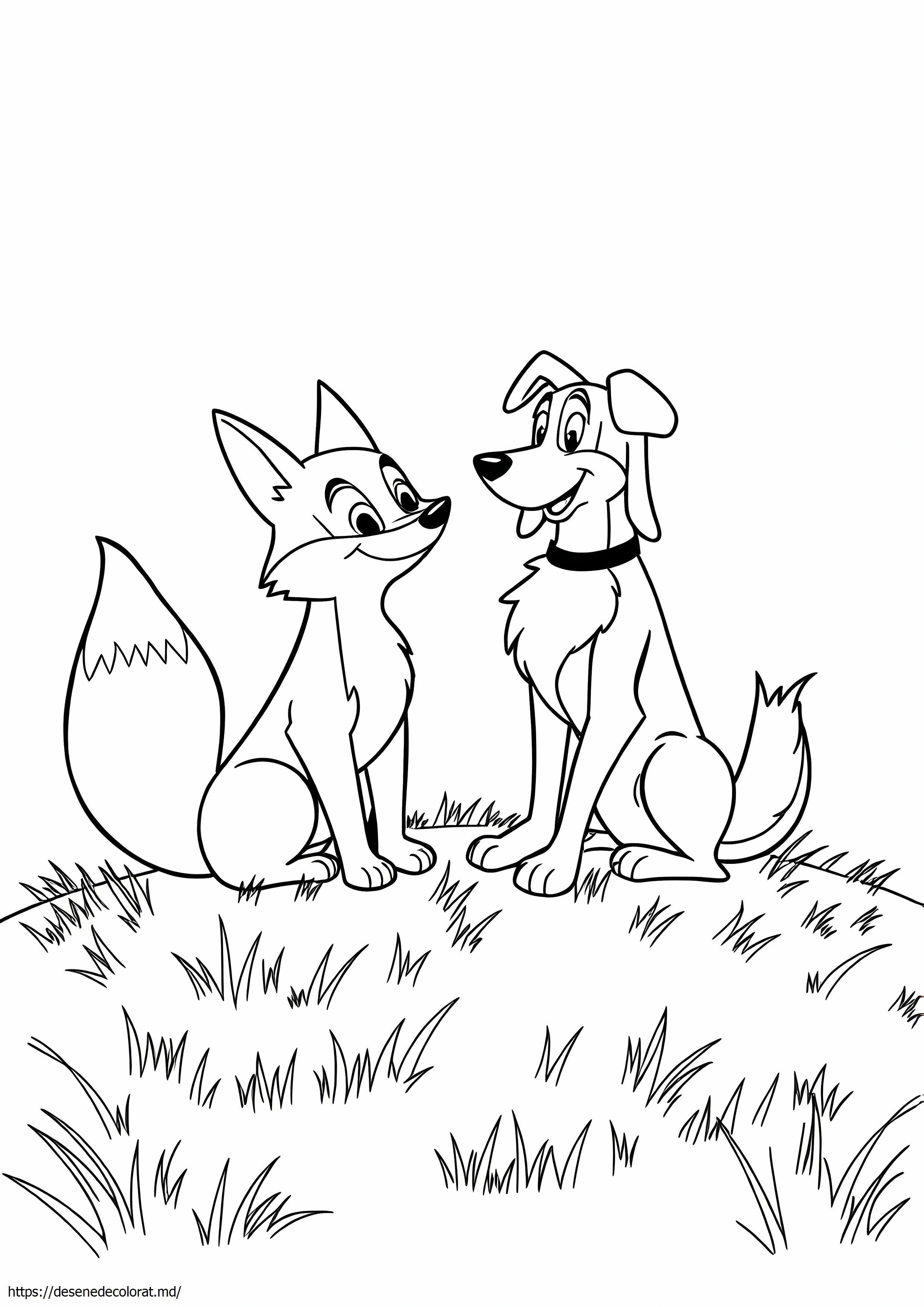Tod fox and the dog