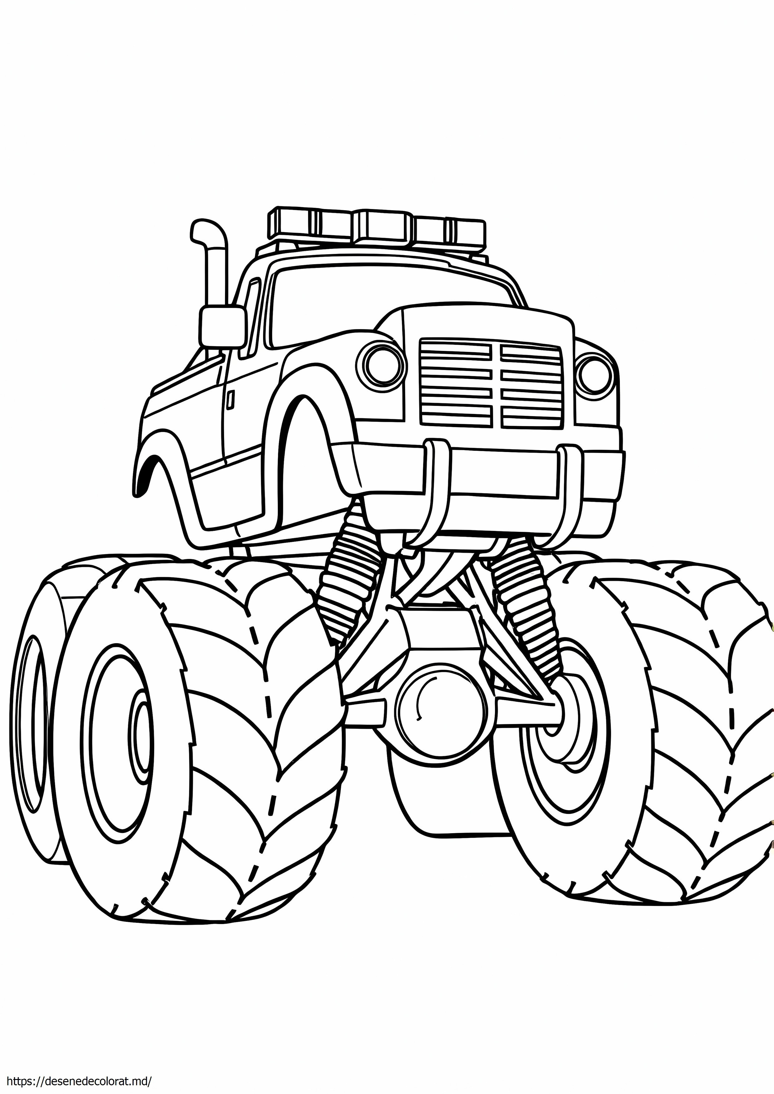 Desen un camion monstru al poliției
