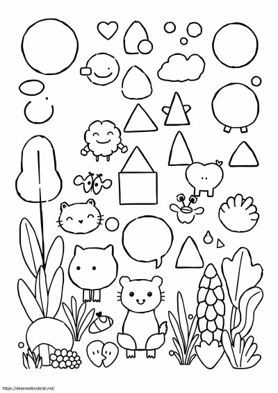 Imagini simple de colorat
