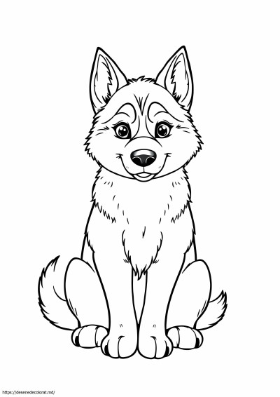 Câine husky realist