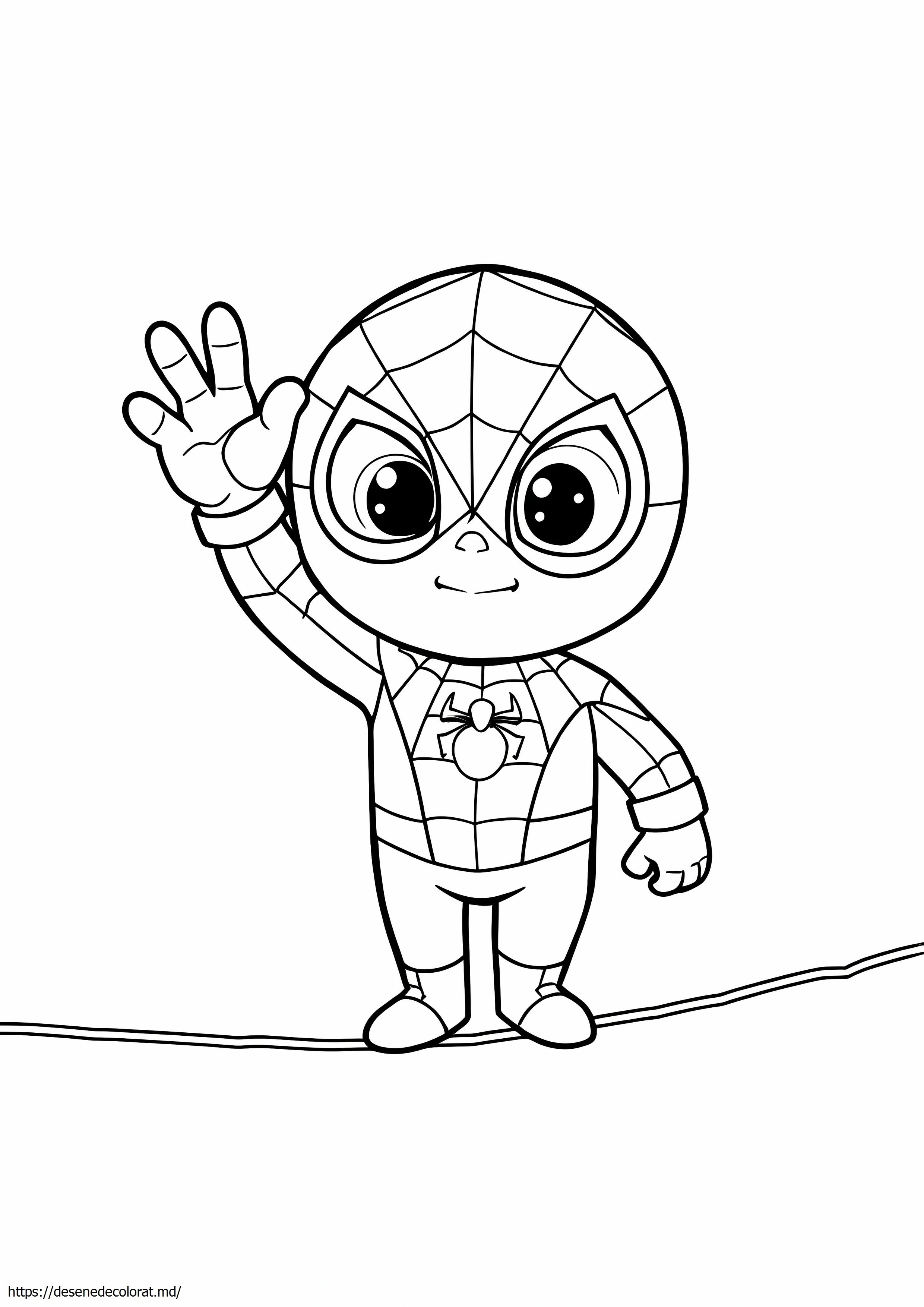 Desen animat chibi cute spiderman