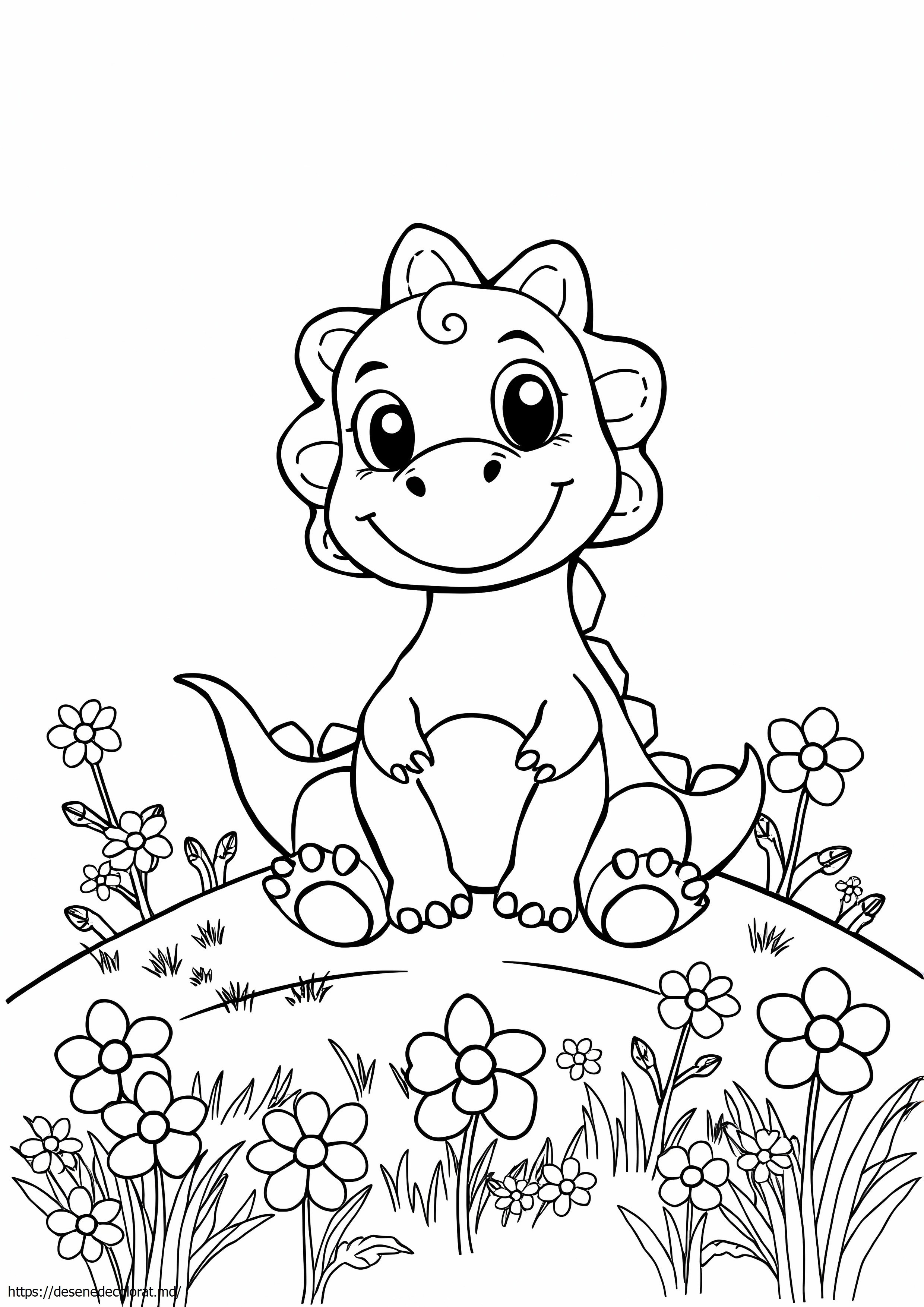 Dinozaur drăguț din desene animate
