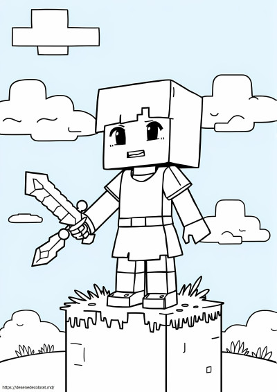 Fată drăguță de minecraft