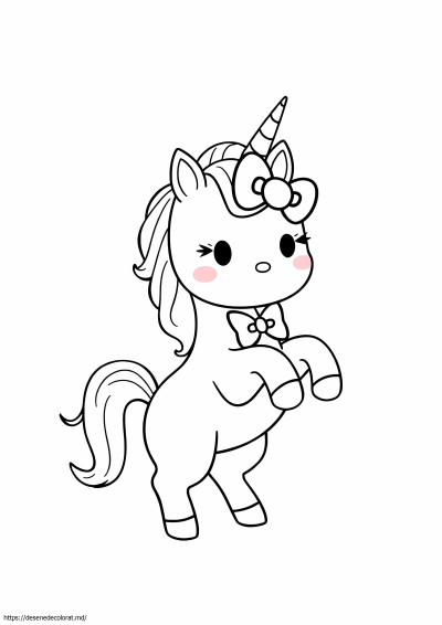 Desen unicorn drăguț hello kitty