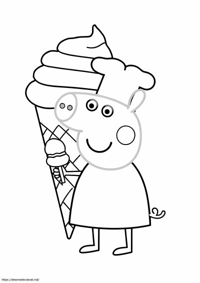 Desen inghetata peppa pig