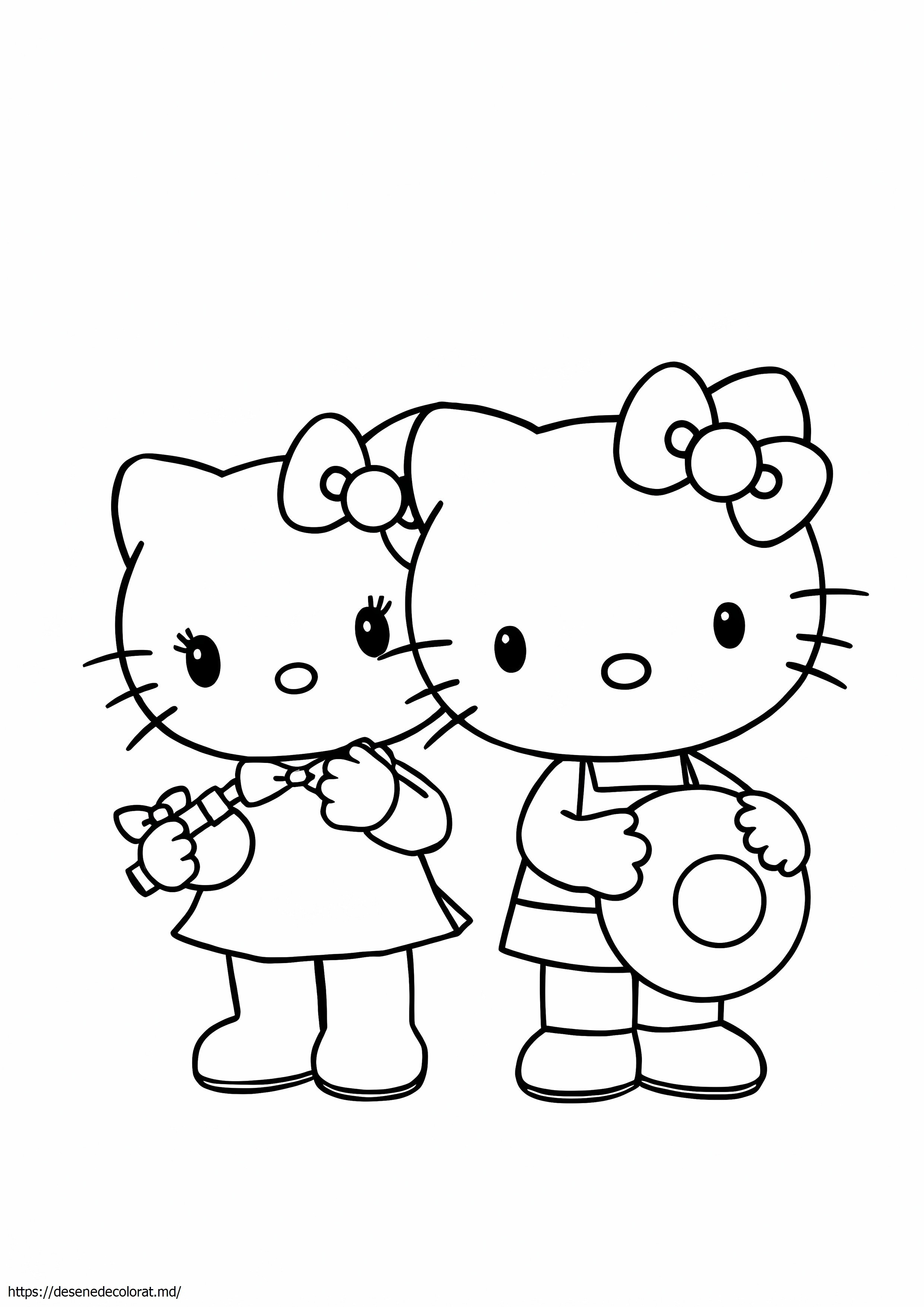 Desen hello kitty si draga daniel