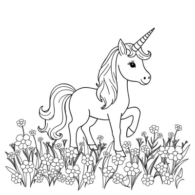 Unicorn desen de colorat cu unicorn