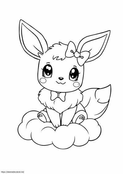 Eevee kawaii pokemon drăguț