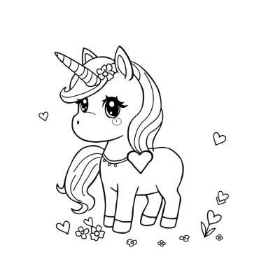 Unicorn page_cute kawaii desen cute cu unicorn