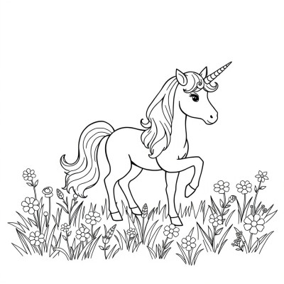 Unicorn fisa de colorat cu unicorn
