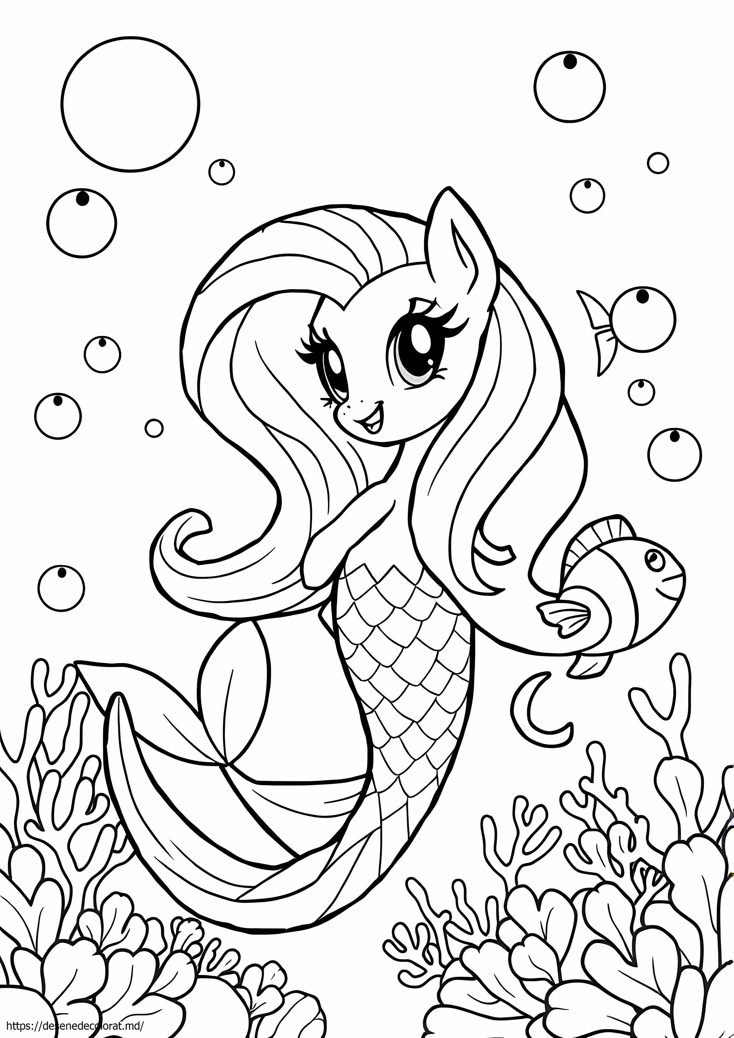 Fluttershy micul meu ponei sirenă