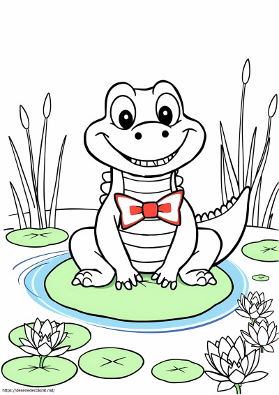 Aligator drăguț preșcolar